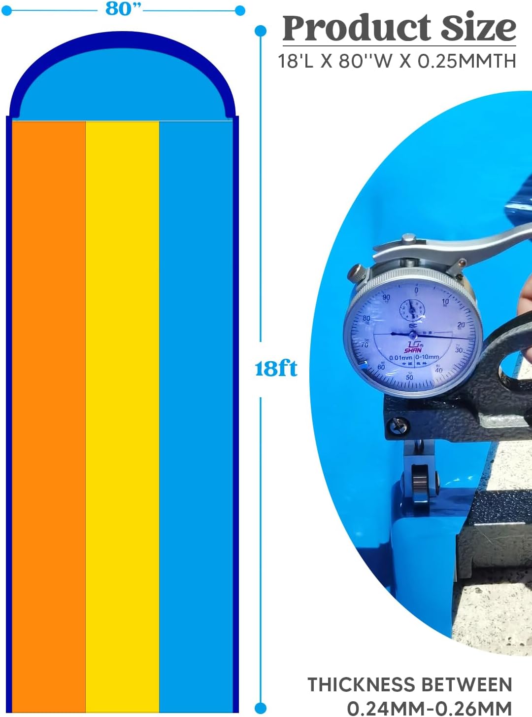 JOYIN 548 cm Rutschrutsche mit DREI Bahnen und 3 Boogie-Brettern, Garten-Rasen-Wasserrutschen mit Sp