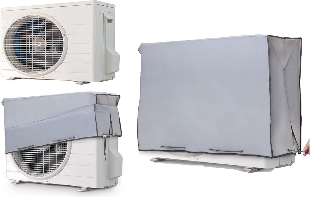 SMART-T-HAUS 7042005 Schutzhülle für Klimaanlagen, wasserdicht, doppeltes Gewebe und UV-Schutz, Grau