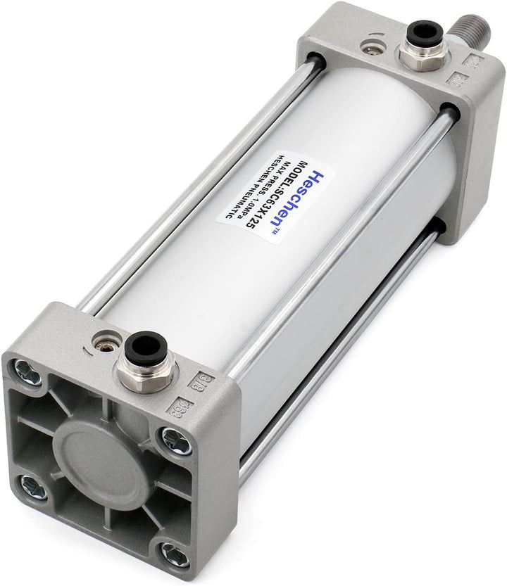 Heschen Pneumatischer Standard-Luftdruckzylinder, SC 63-125, PT3/8 Anschluss, 63mm Bohrung, 125mm Hu