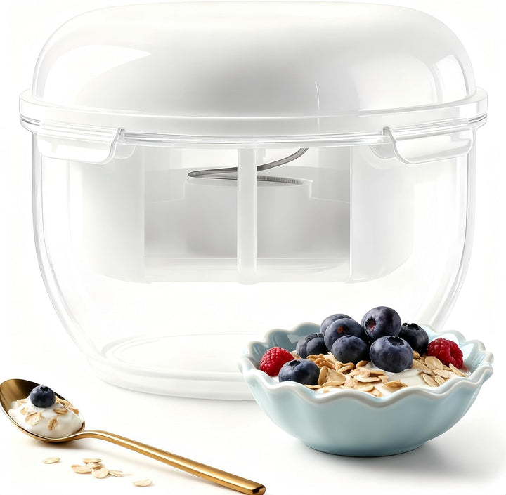 Feine Filtersiebe Joghurt Sieb mit Deckel,Wiederverwendbarer Joghurt Molke Separator,3000ML Griechis