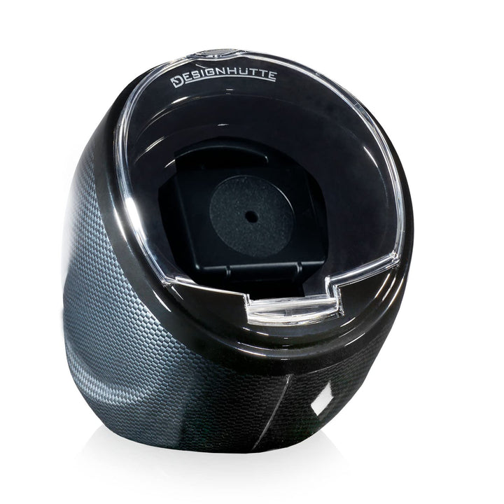 DESIGNHÜTTE® Uhrenbeweger Optimus 2.0 Carbon für 1 Automatikuhr mit LED Beleuchtung