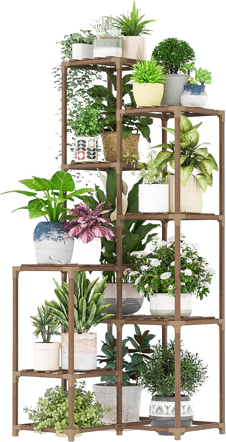 Bamworld Hoher Pflanzenständer Indoor Outdoor Ecke Grosses Regal Pflanzenregale Pflanzenhalter für W