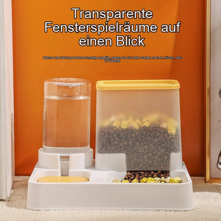 YIYILU Futterspender für Katzen/Lebensmittel, 2-in-1, automatischer Futter- und Wasserspender für kl