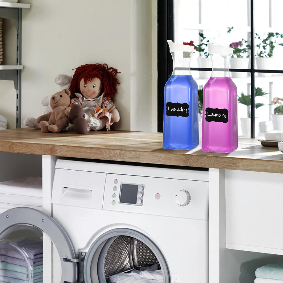 4 Stück Wiederverwendbare Waschmittel Aufbewahrungsbox 1.5 L, PET Waschmittelspender, Waschpulver Au