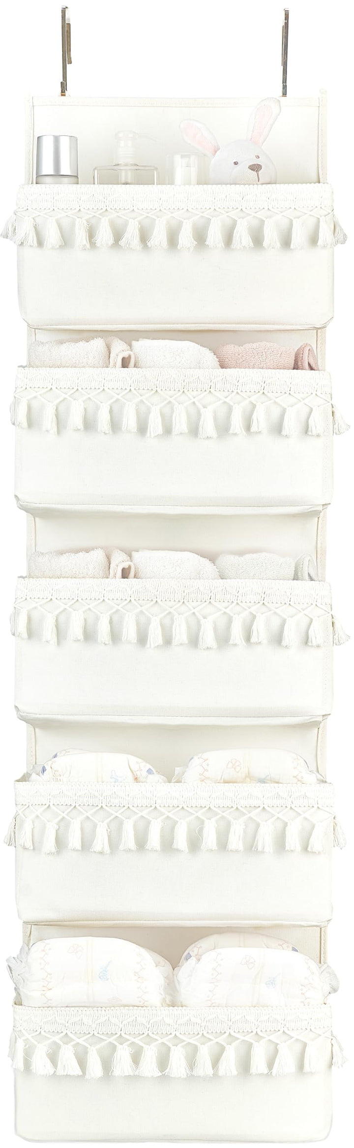 Dahey Tür-Organizer, Boho-Stil, Kinderzimmer, Dekoration, Schrank, Hängeorganizer mit Quasten, Dekor