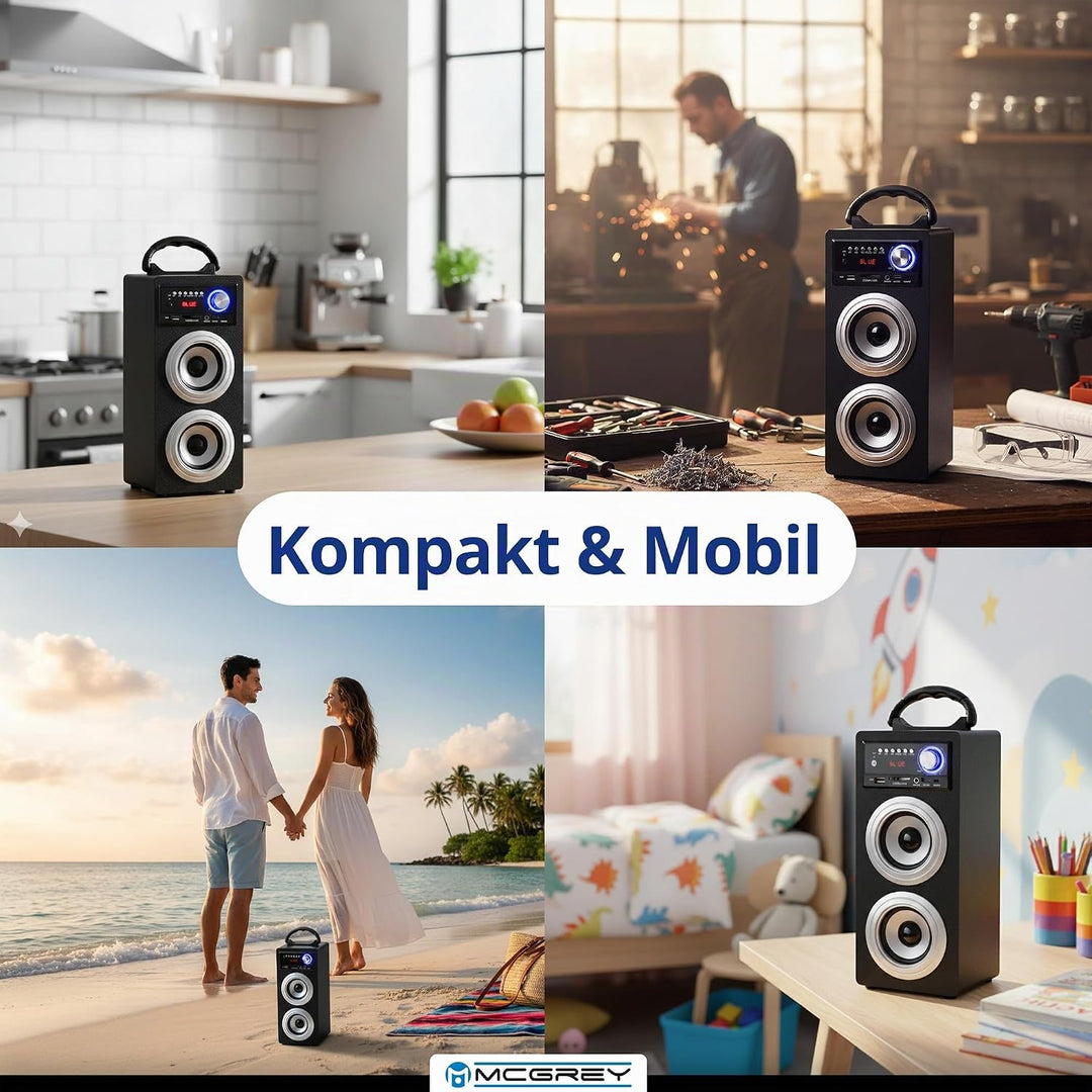 McGrey BS-20 Beachside Bluetooth Lautsprecher Silber, Highlights, Silber