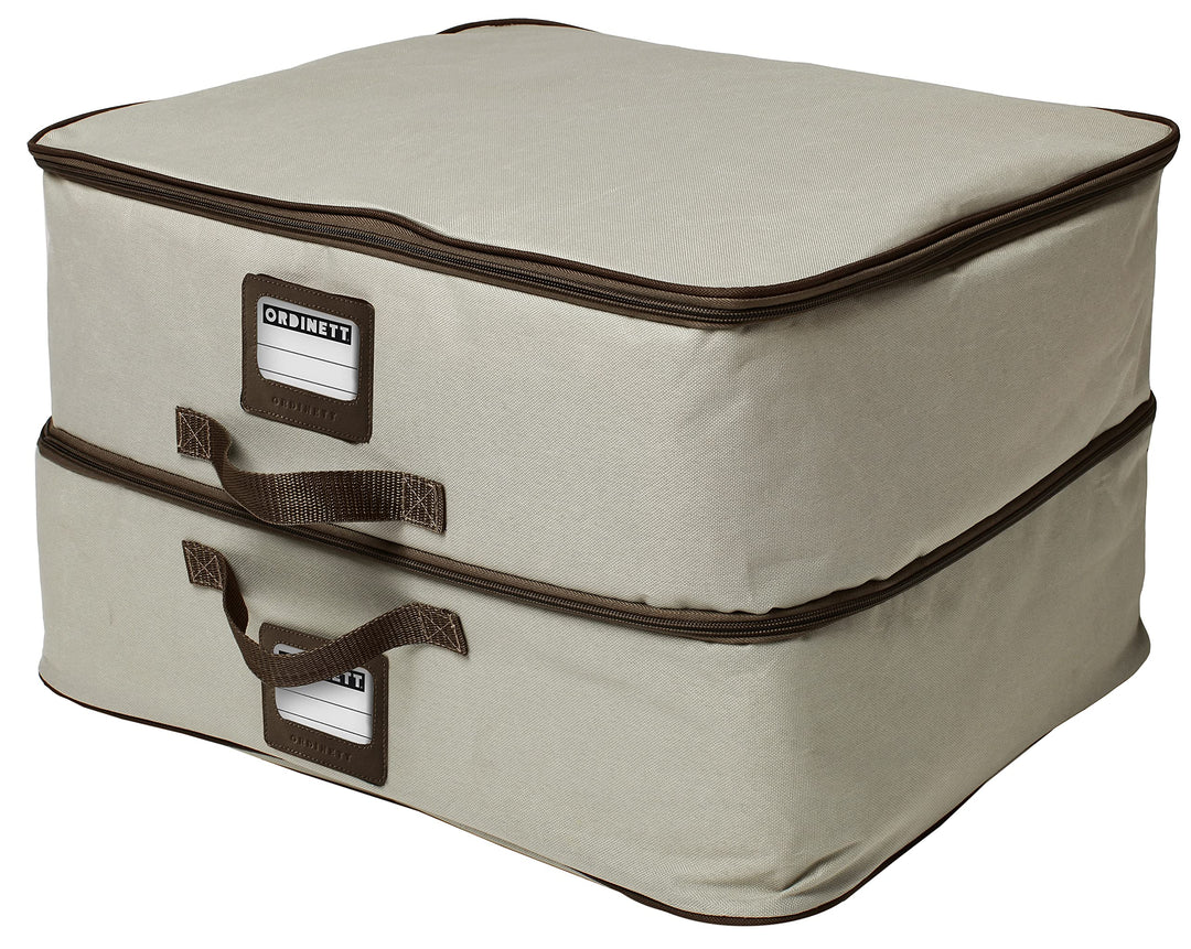 Ordinett Ego Box Double, Polypropylen, Polyester, Ecru, Medium