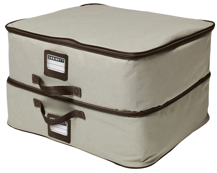 Ordinett Ego Box Double, Polypropylen, Polyester, Ecru, Medium