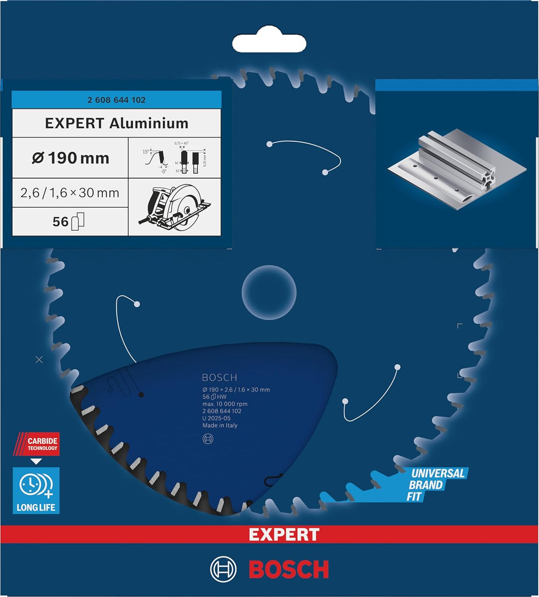 Bosch Accessories Bosch Professioanl 1x Kreissägeblatt Expert for Aluminium (für Aluminium, Sägeblat