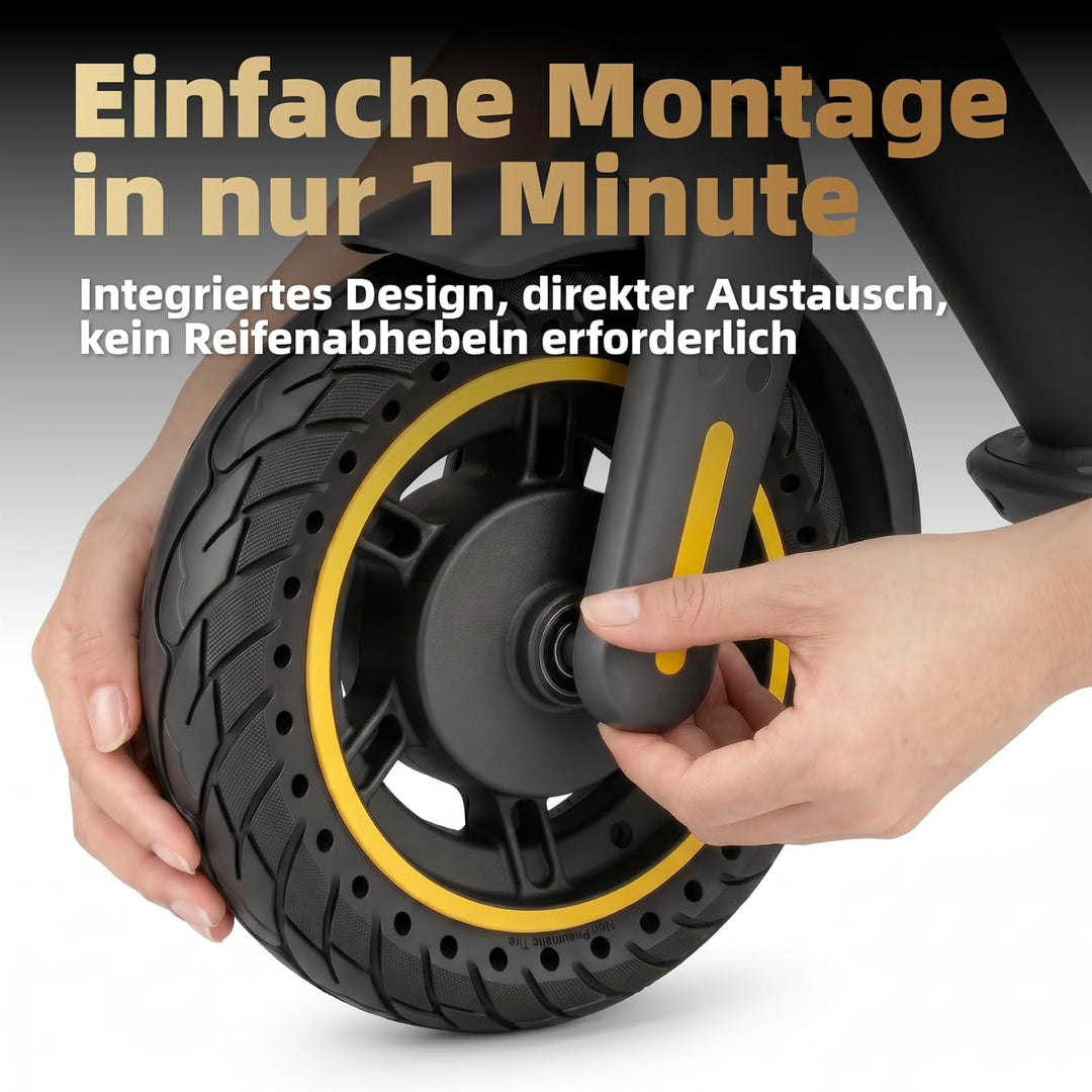 Vollreifen für Max G30, 10 Zoll Vollgummireifen Vorderrad, 60/70-6,5 Roller Ersatzräder für Segway N