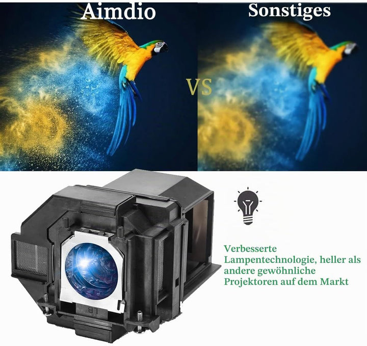 Aimdio Beamer Lampe Ersatzlampe für EPSON ELPLP97 EB-FH52 EB-FH06 EB-U50 EH-TW740 EH-TW750 EH-TW710