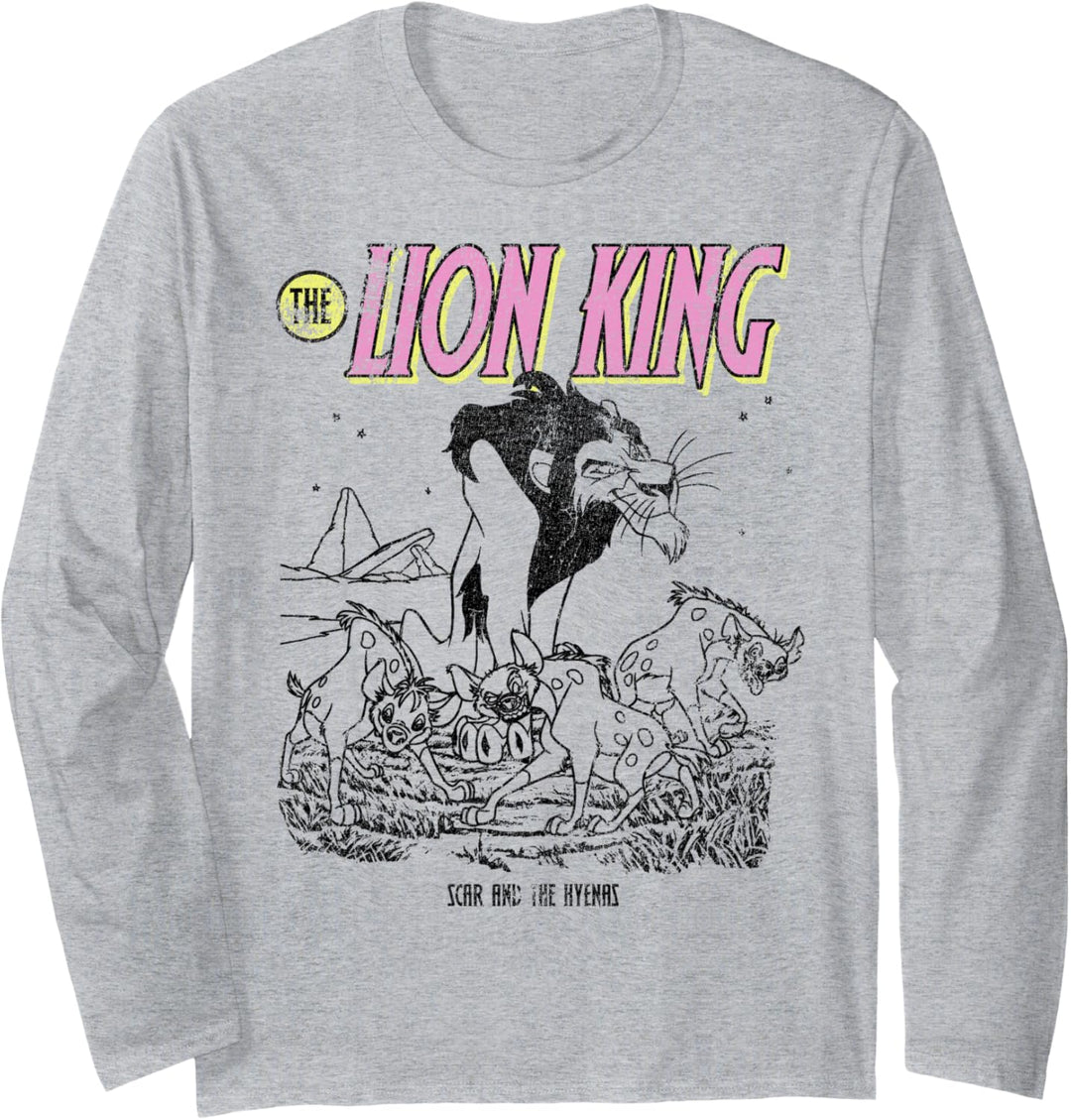 Disney Lion King Distressed Scar and Hyenas Langarmshirt