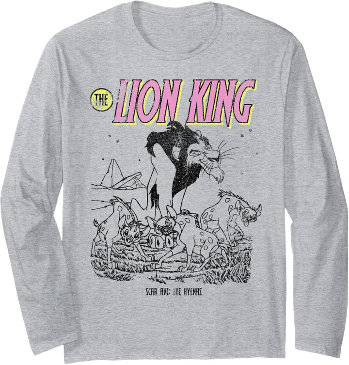 Disney Lion King Distressed Scar and Hyenas Langarmshirt