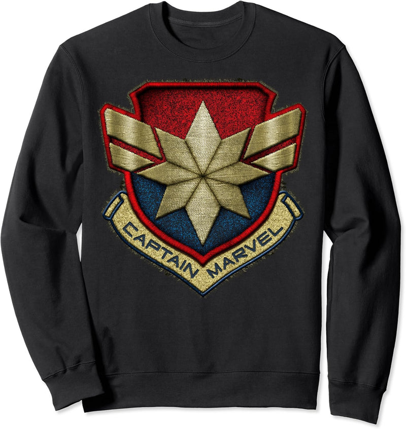 Marvel Captain Marvel Stitch Badge Logo Sweatshirt