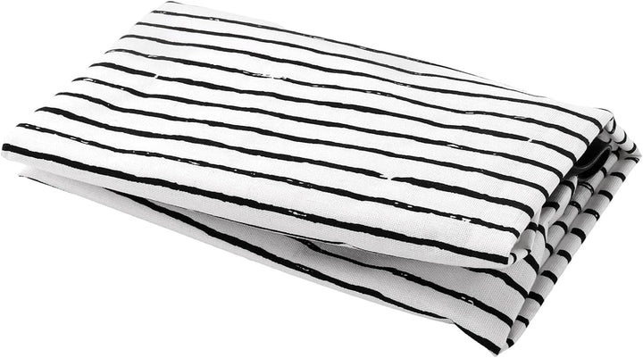 SINJEUN 4 Stück 35 x 60cm Faltbare Wäschesack mit Griffen, Schwarz Weiss Wäschekorb Gestreift Schmut