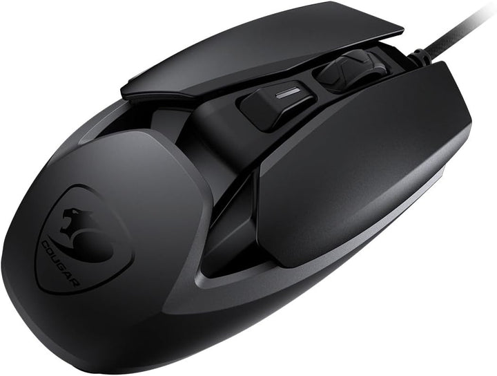 COUGAR Gaming | Gaming-Maus | Airblader schwarz – 6 programmierbare Tasten – Mechanische Mikroschalt
