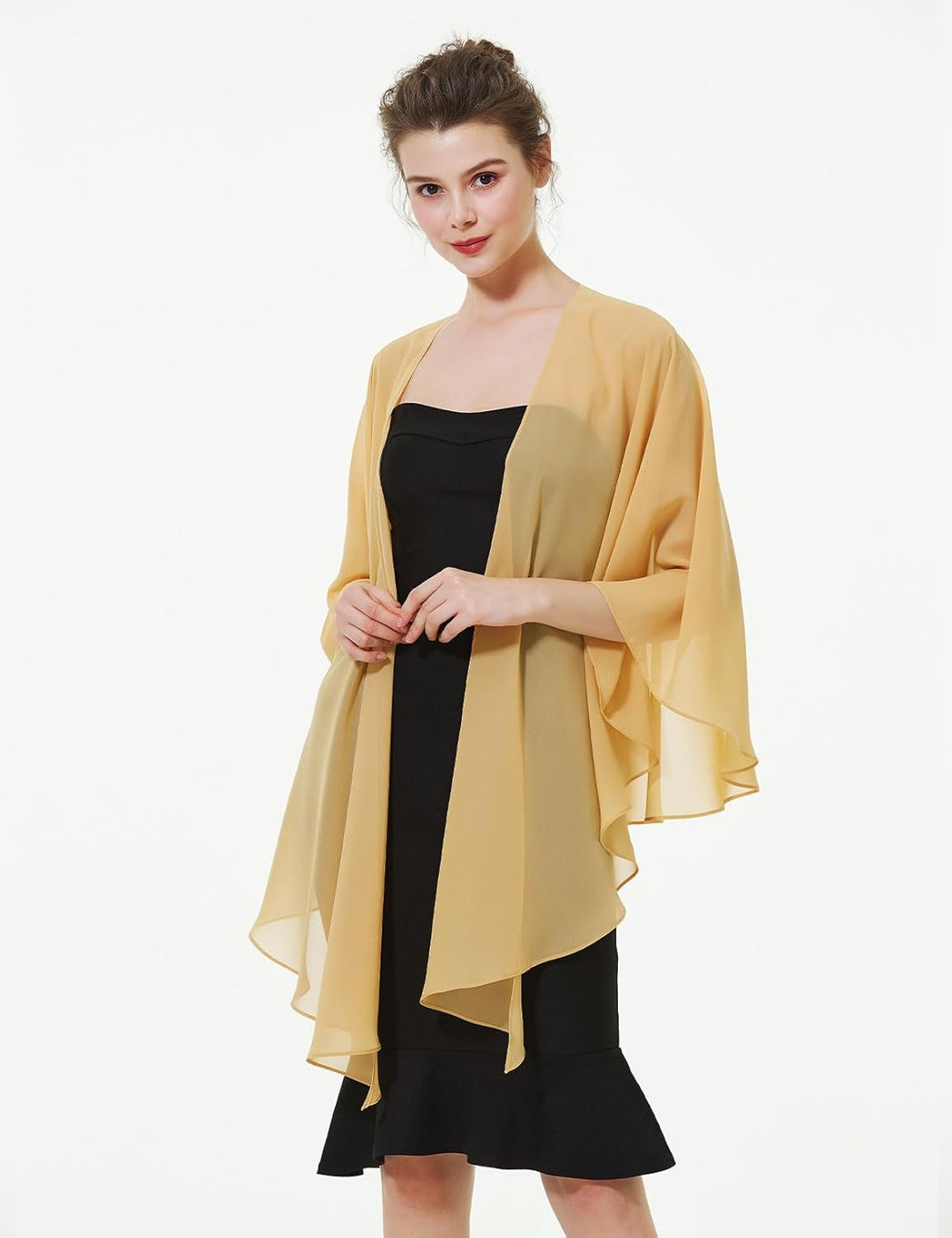 BEAUTELICATE Damen Chiffon Schal Stola Elegante Bolero Leichter Sommerjacke Braut Schal für Brautkle