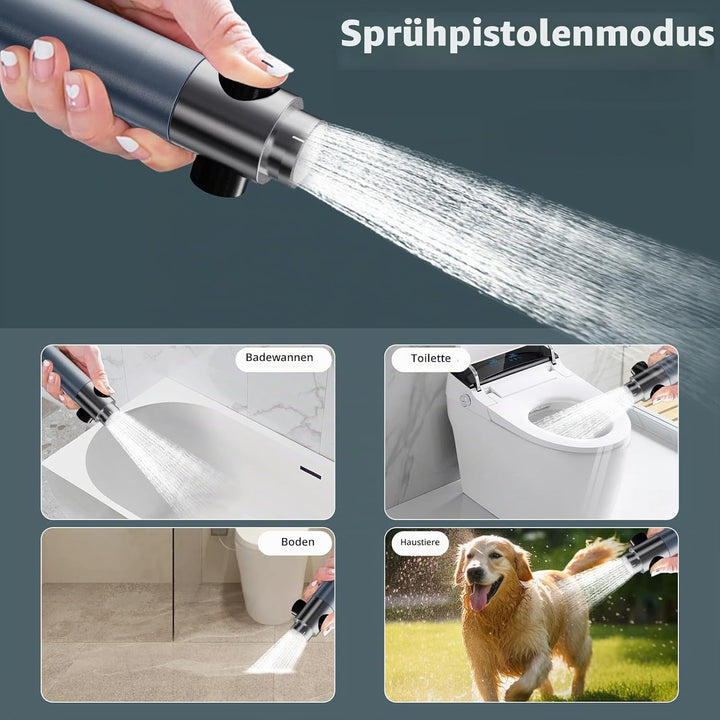 Duschkopf mit Schlauch,Duschbrause mit Filter,Handbrause mit Stoppfunktion,Hochdruck Handbrause mit