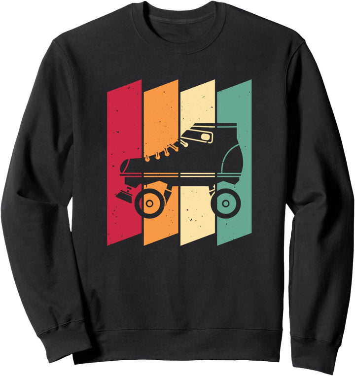 Retro Rollschuh Laufen Roller Skates - Vintage Rollschuhe Sweatshirt