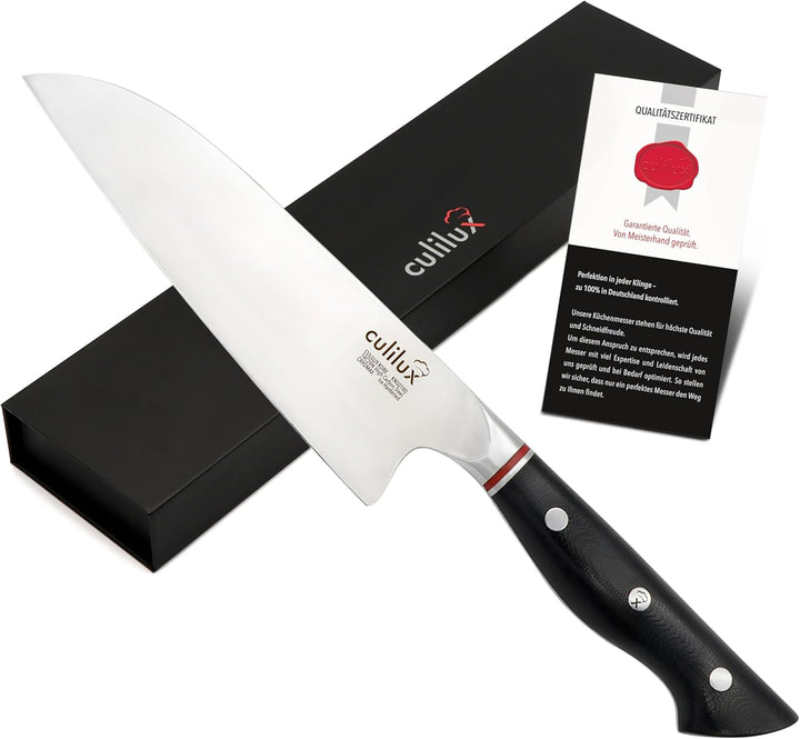 culilux Kobe N63 Santoku Messer 18 cm extrem scharfes japanisches Profi Küchenmesser aus schwedische