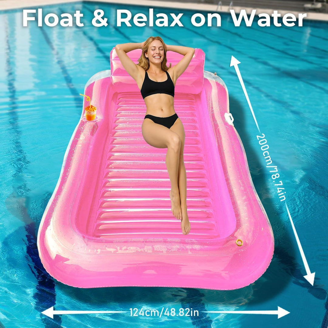 Shengruili 200x125CM Luftmatratze Wasser,Luftmatratze Pool Erwachsene,Pool Sofa Outdoor Aufblasbar,L
