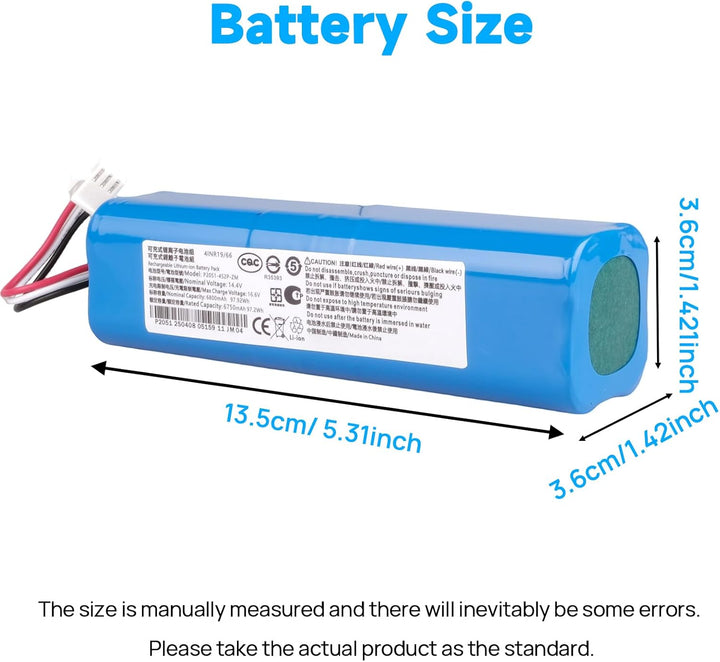 6800 mAh Akku Kompatibel mit Proscenic M7 Pro M8 Pro M7 Max, Uoni V980 Max, V980 Plus, AIRROBO T9+ T