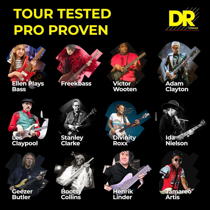 DR Strings NGB-40 Gitarrensaiten für Bassgitarre, HI-DEF Neon