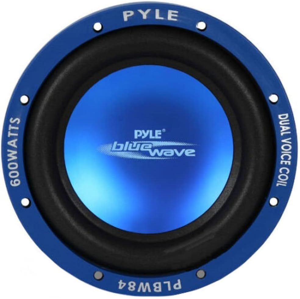 1 Pyle PLBW84 Blaue subwoofer Automobil von 300 watt rms e 600 watt max 8" 20 cm 200 mm tiefton Laut