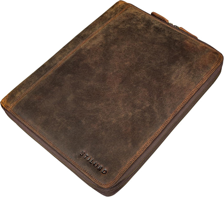 STILORD 'Ferris' Vintage Leder Dokumentenmappe - Perfekt für Arbeit, Büro & Meetings - Konferenzmapp