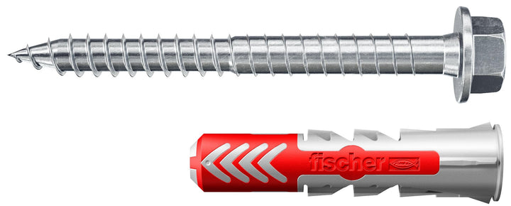 fischer 564792 10 x 50 S, Universaldübel mit Sicherheitsschraube, 2-Komponenten, Kunststoffdübel zur