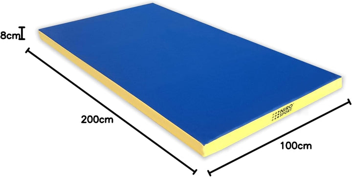 Turnmatte Kinder 200x100x8 cm, Klappbare Weichbodenmatte, Gymnastikmatte für Turnen und Training, ru
