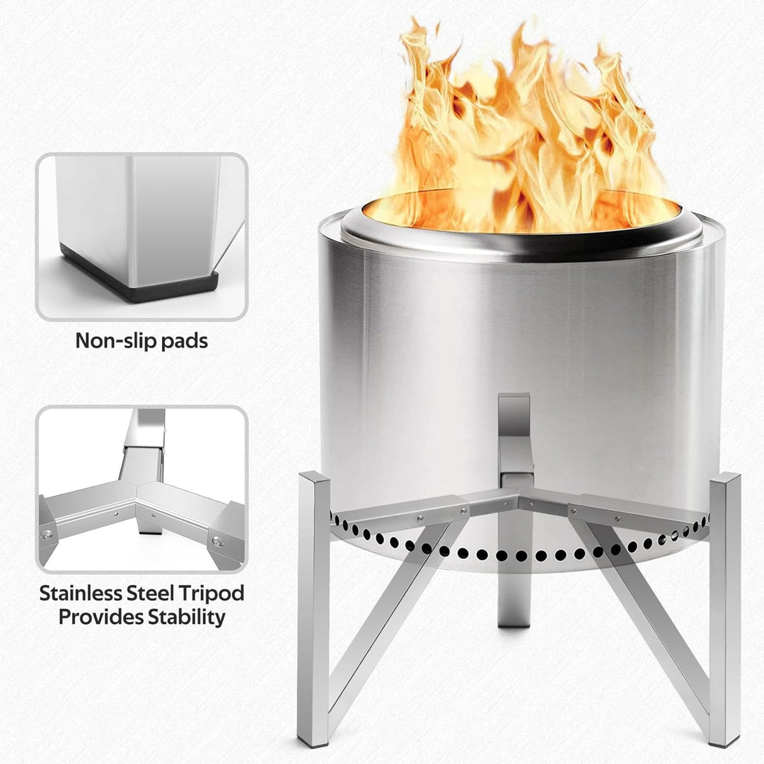 Onlyfire Feuerstellen Ständer für Solo Stove Ranger 38,1 cm und Bonfire 49,5 cm Feuerstelle, Edelsta