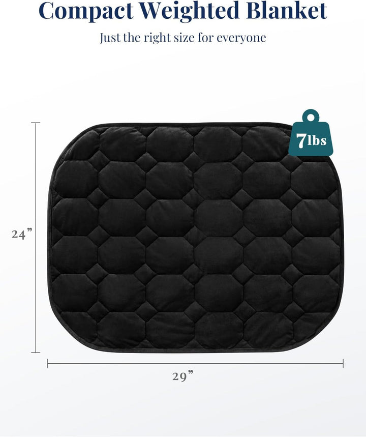 Sivio Kleine Gewichtsdecke 3,2kg Schwarz 74x61cm Schwarz 74 x 61 cm - 3.2 kg, Schwarz 74 x 61 cm - 3