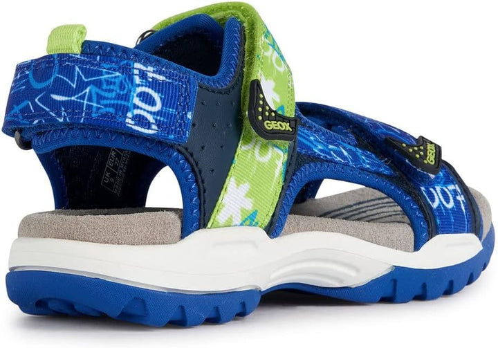 Geox Jungen J Borealis BoySandal 31 EU Navy Lime, 31 EU Navy Lime