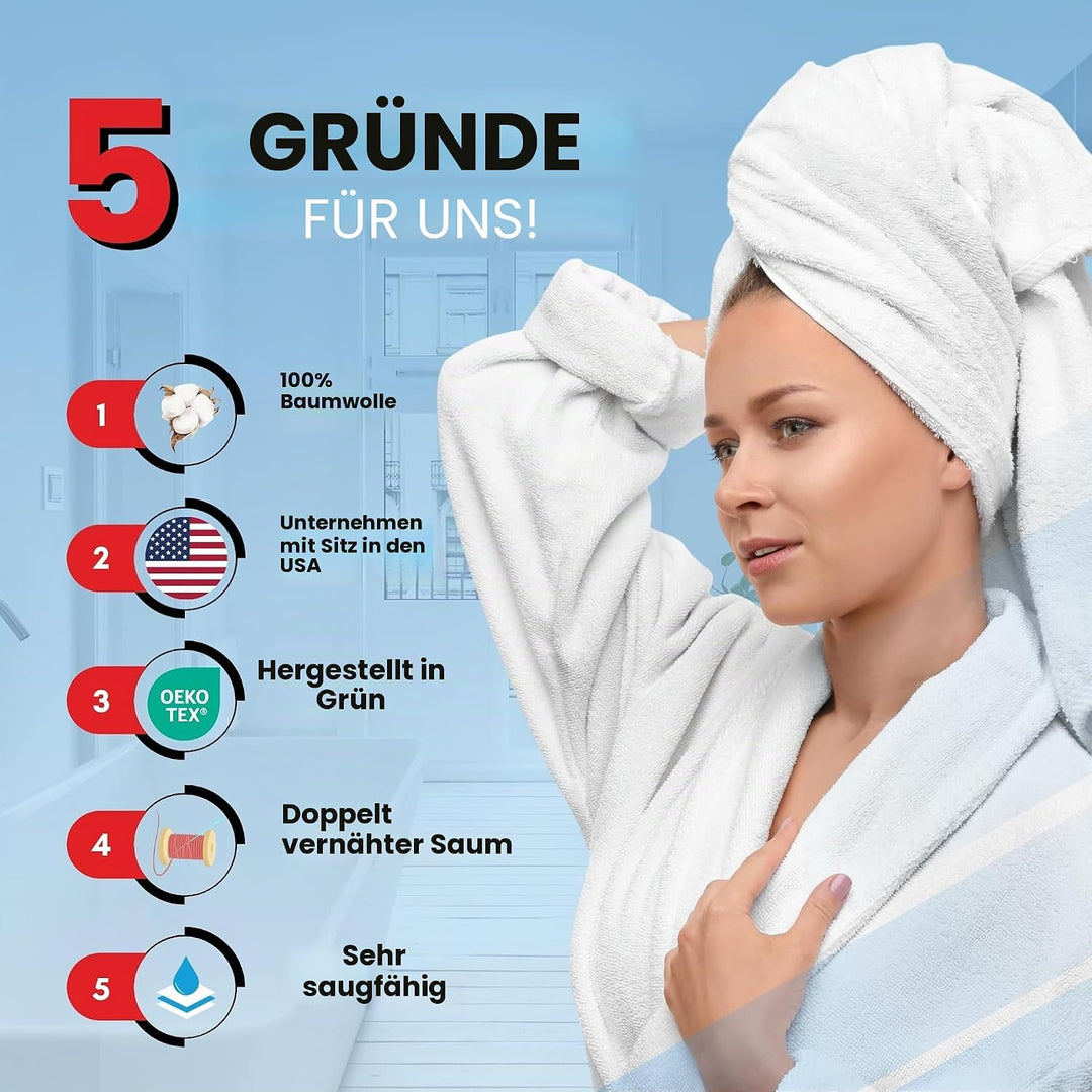 Infinitee Xclusives – 8er Pack Handtücher Set für Badezimmer, 2 Badetücher,Hotel, Spa & Gym Qualität