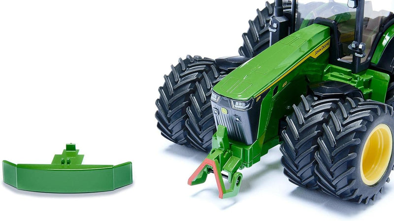 siku 3292, John Deere 8R 410 mit Doppelbereifung, Spielzeug-Traktor, 1:32, Metall/Kunststoff, Grün,