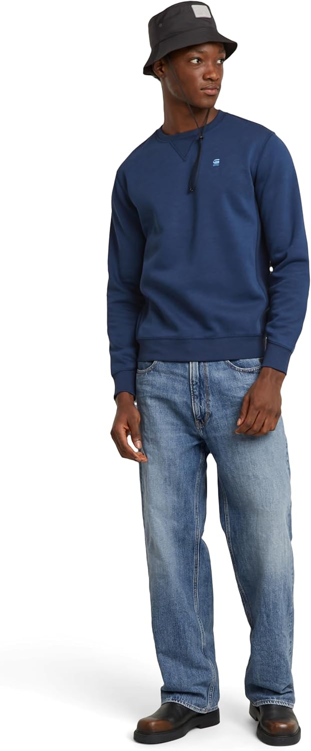 G-STAR Herren Premium Core Sweater XS Blau (Dk Sea Blue D16917-c235-1023), XS Blau (Dk Sea Blue D169