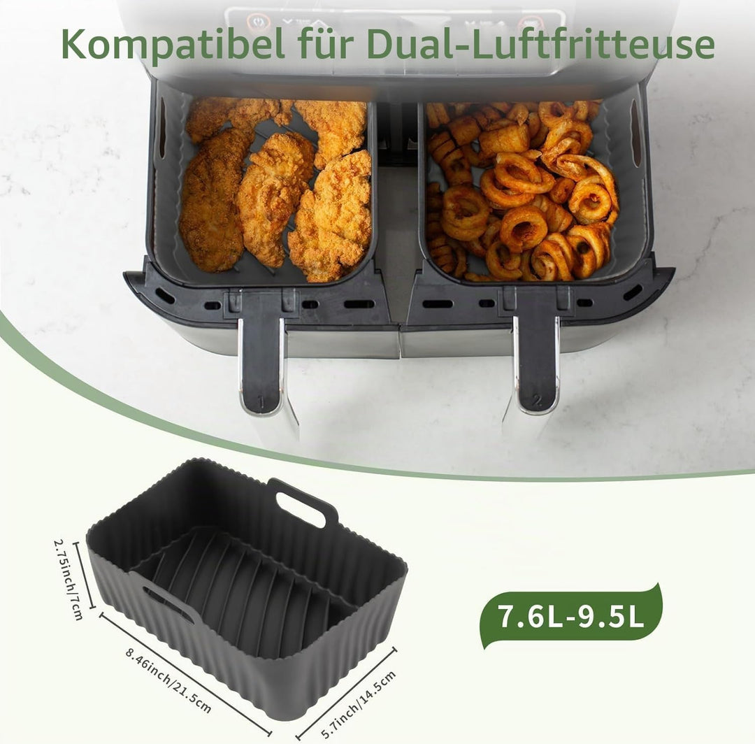 CINEMON 8-Stück Airfryer Zubehör Set, Silikonform für Zubehör Heissluftfritteuse für Ninja AF300EU /