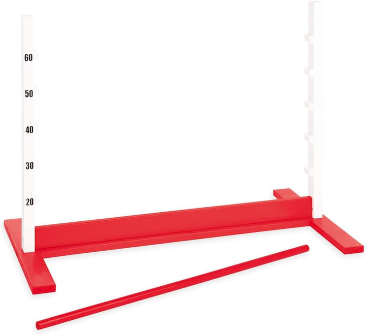 PINOLINO Hindernishürde Hoppe, Weiss/Rot, 1 Stück, Koordinationstraining – Ideal für Steckenpferd-Re
