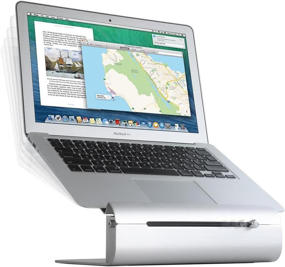 Rain Design iLevel2 Verstellbarer Ständer für MacBook - MacBook Pro - Laptopständer Laptop Stand Sil