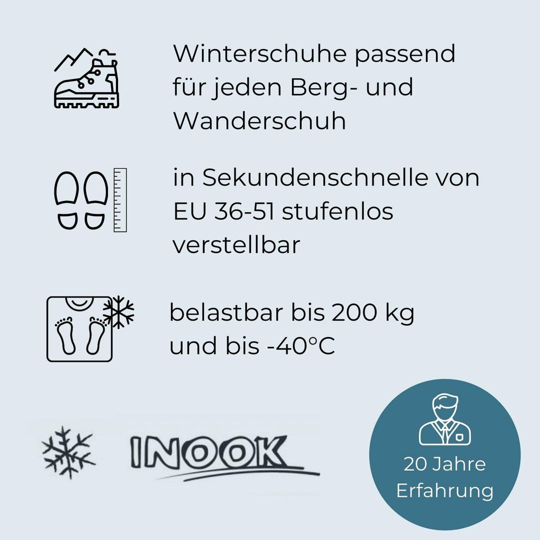 Inook Big E-XTREM Schneeschuhe I Marken Schneeschuhe I EU 36-51 I Schneeschuh mit praktischer Schnee