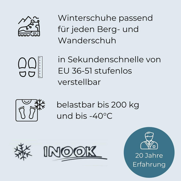 Inook Big E-XTREM Schneeschuhe I Marken Schneeschuhe I EU 36-51 I Schneeschuh mit praktischer Schnee