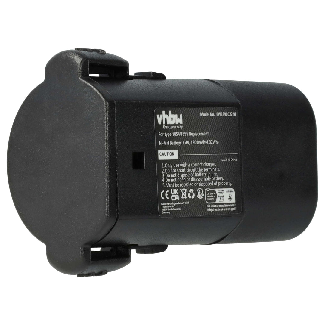 vhbw 1x Akku kompatibel mit Wahl Power+ 1855 Serie Schermaschine (1800 mAh, 2,4 V, NiMH)