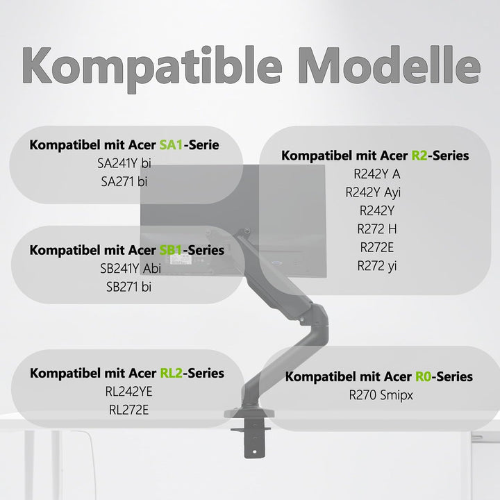 SB271 VESA-Adapter kompatibel mit Acer 24" 27" Monitoren(Passend für SA241Y bi,SA271 bi,SB241Y Abi,S