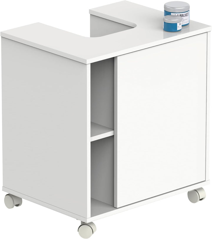 MUEBLES PITARCH Pitarch Möbel, Holzwerkstoff, weiss Hochglanz, 64 x 59 x 45 cm