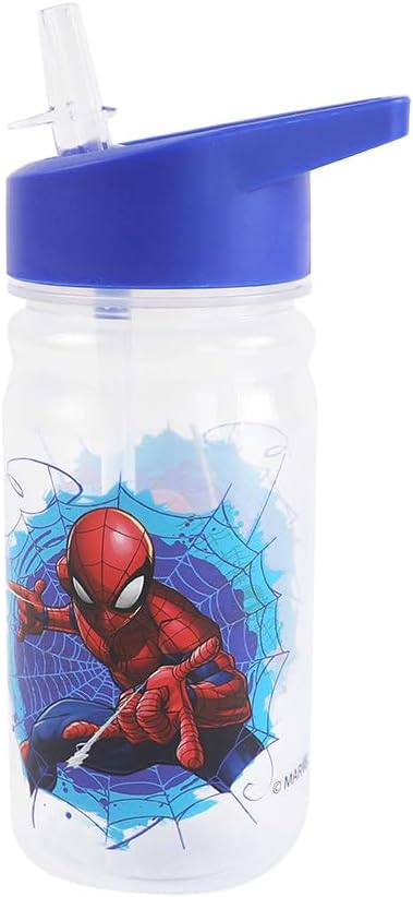 FUN HOUSE | Komplettes Set Lunchbox Spiderman für Kinder | 1 Glas + 2 Teller + Besteck + Trinkflasch