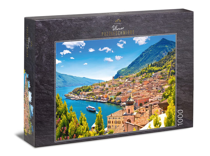 Ulmer Puzzleschmiede - Puzzle „Lago di Garda“ – Klassisches 1000 Teile Puzzle vom Gardasee – die mal