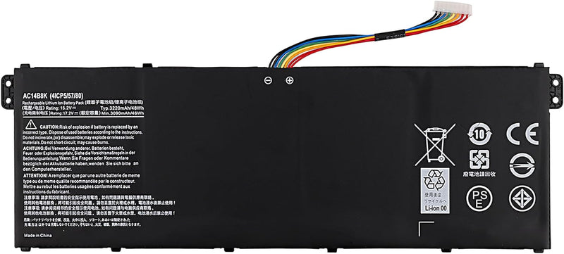 [NEU] Vvsialeek Hohe Qualität AC14B8K AC14B3K Laptop Akku für Acer Aspire R11/R7-372T R7-371T R5-471