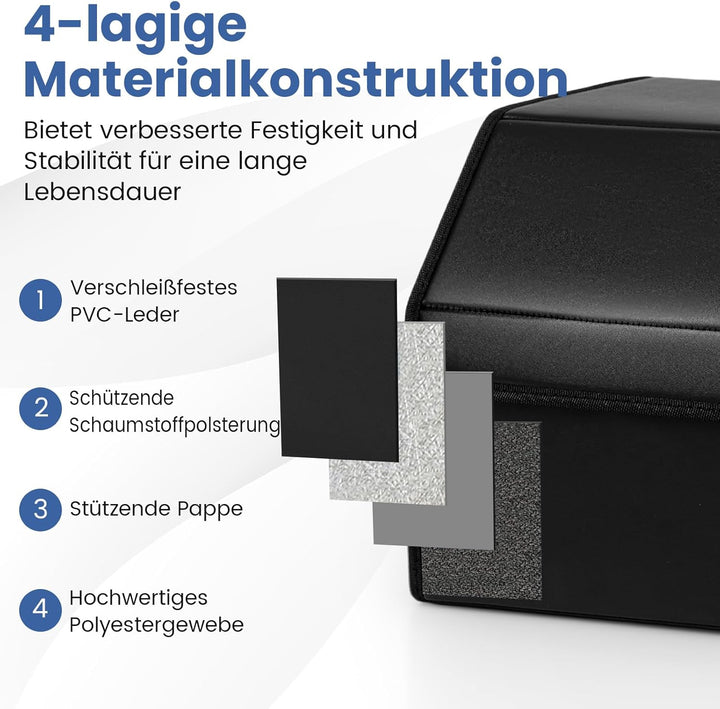 GYMAX Faltbarer Kofferraum Organizer, wasserdicht & verschleissfest, Auto Kofferraum mit grosses Fas