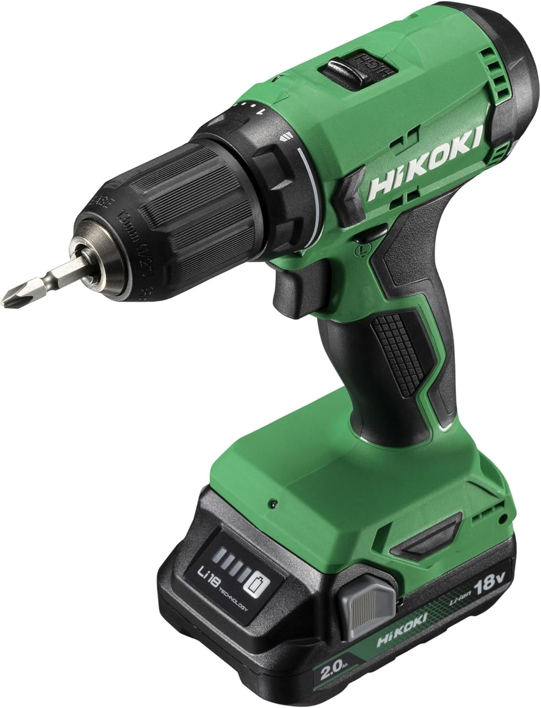 HiKOKI Akku-Bohrschrauber DS18DA (18V, Li-Ion, 50 Nm, 20-stufige Drehmomenteinstellung, LED, im Tran